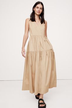 Banana Republic Cotton Poplin Wrap Maxi Dress