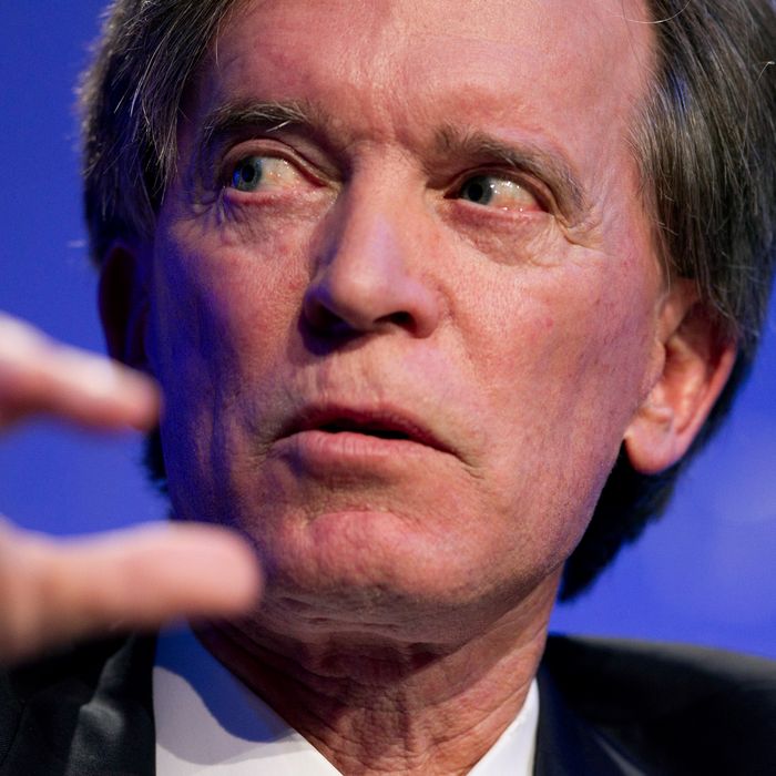 Bill Gross, co-chief investment officer of Pacific Investment Management Co. (PIMCO), speaks during an alumni event hosted by UCLA Anderson School of Management in Beverly Hills, California, U.S., on Thursday, Nov. 17, 2011. Gross said the European debt crisis is the top risk to the U.S. economy currently. 