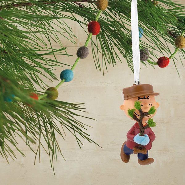 Hallmark Peanuts Charlie Brown With Tree Christmas Ornament
