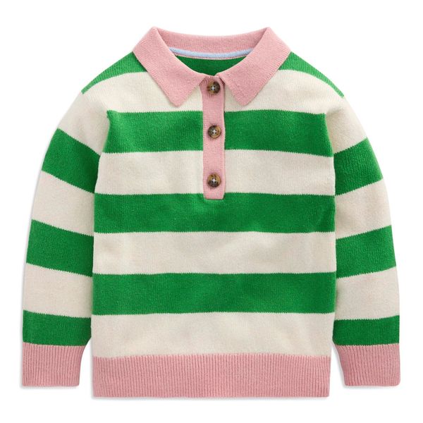 Mini Boden Kids' Stripe Rugby Sweater