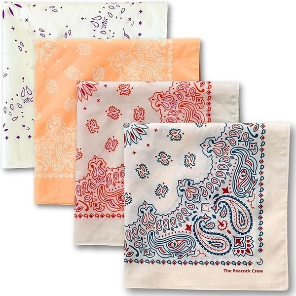 Premium Soft Cotton Designer Bandanas Pack