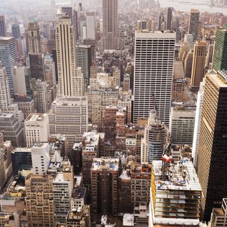Aerial view of Manhattan New York