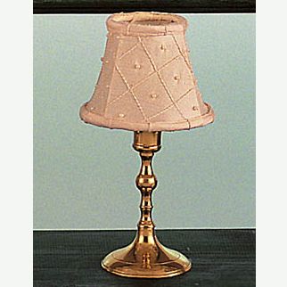 Tabledecor International Brass Mini Lamp with Fabric Shade