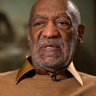 Entertainer Bill Cosby gestures during an interview about the upcoming exhibit, Conversations: African and African-American Artworks in Dialogue, at the Smithsonian's National Museum of African Art, on Thursday, Nov. 6, 2014, in Washington. After amassing a private collection of African-American Art over four decades, Bill Cosby and his wife Camille plan to showcase their holdings for the first time in an exhibition planned at the Smithsonian Institution. The collection, which will be loaned to the museum, includes works by such leading African-American artists as Beauford Delaney, Faith Ringgold, Jacob Lawrence, Augusta Savage and Henry Ossawa Tanner. (AP Photo/Evan Vucci)