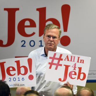 GOP Presidential Candidate Jeb Bush Campaigns In Las Vegas