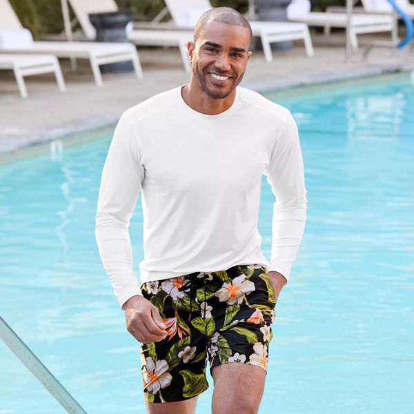 Lands' End Men's 7 Inch Volley Hydroliner Swim Trunks