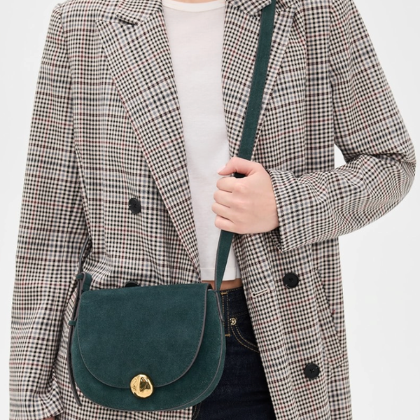 Madewell Suede Small Dakota Saddle Crossbody Bag