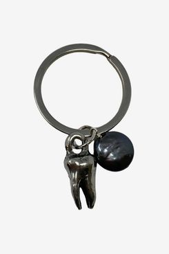 Presley Oldham Freshwater Pearl and Tooth Charm Keychain