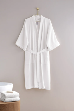 H by Frette Pique Kimono Bathrobe