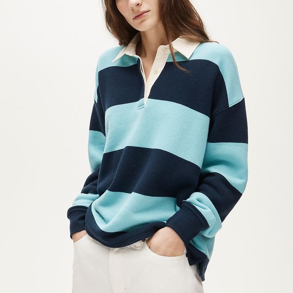 J.Crew Heritage Terry Relaxed Rugby Sweatshirt