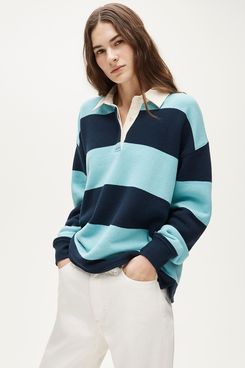 J.Crew Heritage Terry Relaxed Rugby Sweatshirt