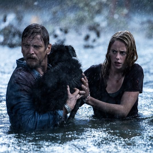 Barry Pepper and Kaya Scodelario in CRAWL from Paramount Pictures.