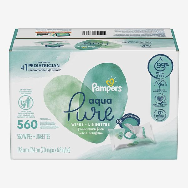 Pampers Organic Baby Wipes Aqua/Water Pure Travel Pack 12'S 