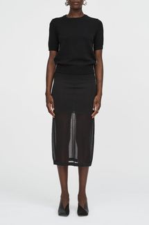 Maria McManus Sheer Tube Skirt in Black