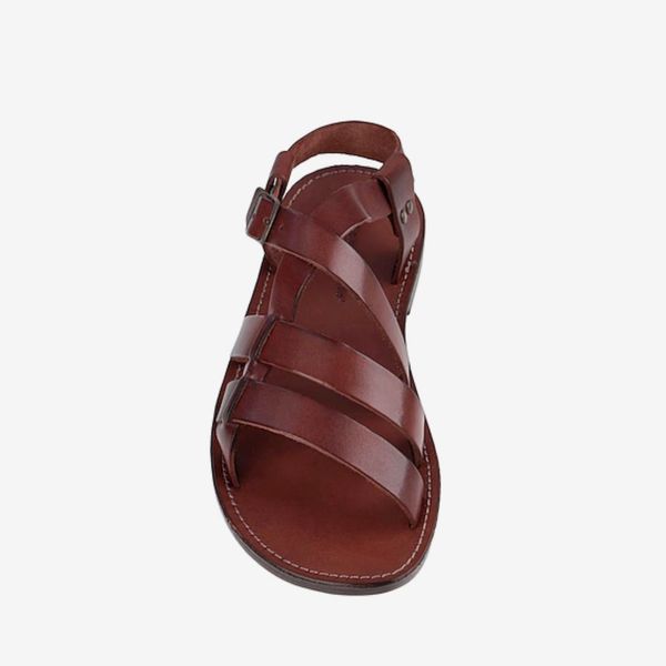 Lartigiano Del Cuoio Leather Toe Strap Sandals in Black for Men Mens Shoes Sandals slides and flip flops 