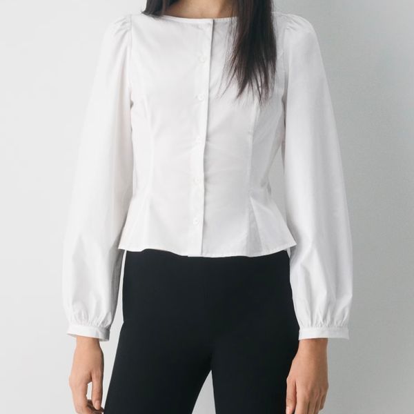 Aritzia Wilfred Convey Poplin Top