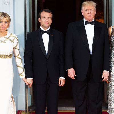Brigitte Macron, Emmanuel Macron, Donald Trump, Melania Trump