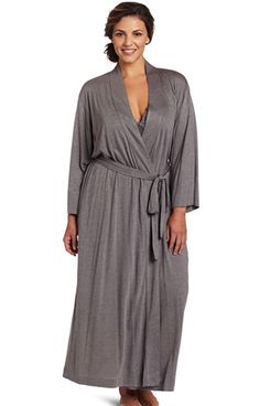 Natori Women's Plus Size Shangri-la Solid Knit Robe