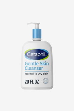 white bottle of cetaphil gentle skin cleanser - strategist best face wash