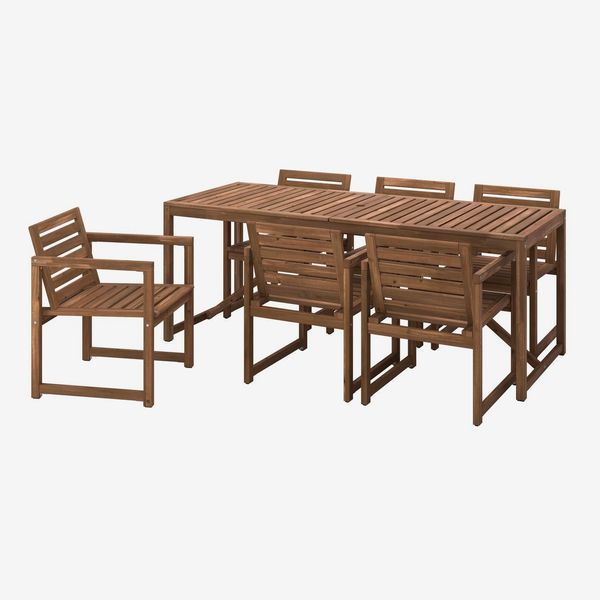 Ikea Nämmarö Outdoor Table+6 Armchairs