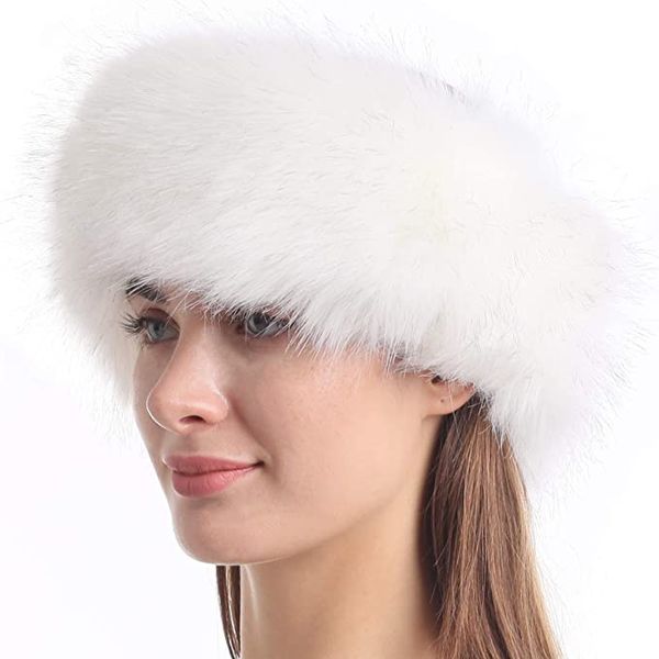 LA Carrie Faux-Fur Headband With Stretch