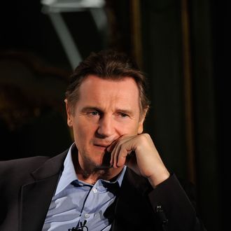 LONDON, ENGLAND - NOVEMBER 18: Actor Liam Neeson attends the press conference to announce the 2012 European Tour of Jeff Wayne's musical version of War Of The Worlds New Generation with Liam Neeson and Jeff Wayne, at One Marylebone on November 18, 2011 in London, England. (Photo by Gareth Cattermole/Getty Images)