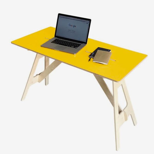 Trinx Work From Home Desk, Yellow