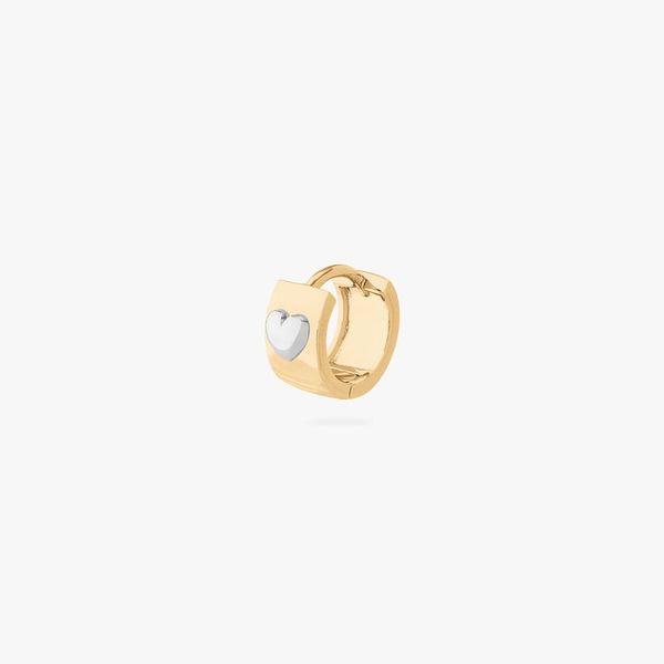 Studs Chunky Heart Huggie