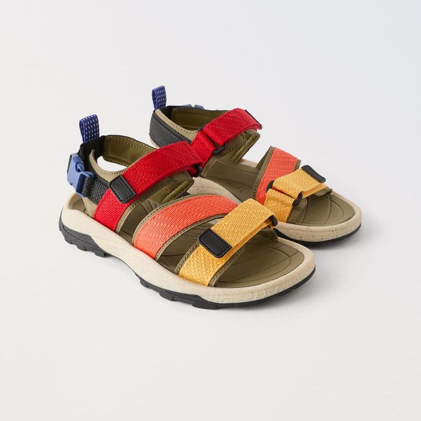 Zara Multicolored Strap Sandals