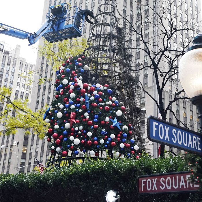 A Man Set The Fox News Christmas Tree On Fire