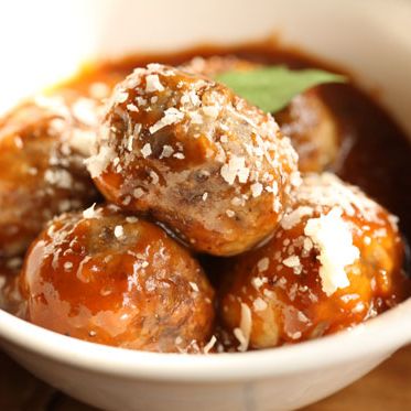 Hog Wild Meatballs with Pepper Monkey Sauce.