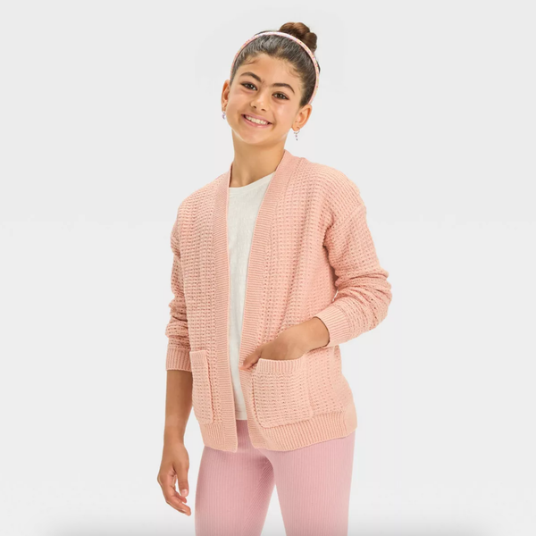 Cat & Jack Girls' Long Open Cardigan