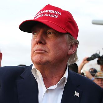 Trump with hot sale hat on