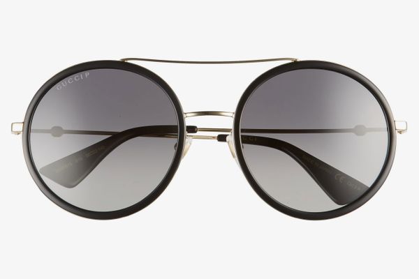 Gucci 56mm Round Sunglasses