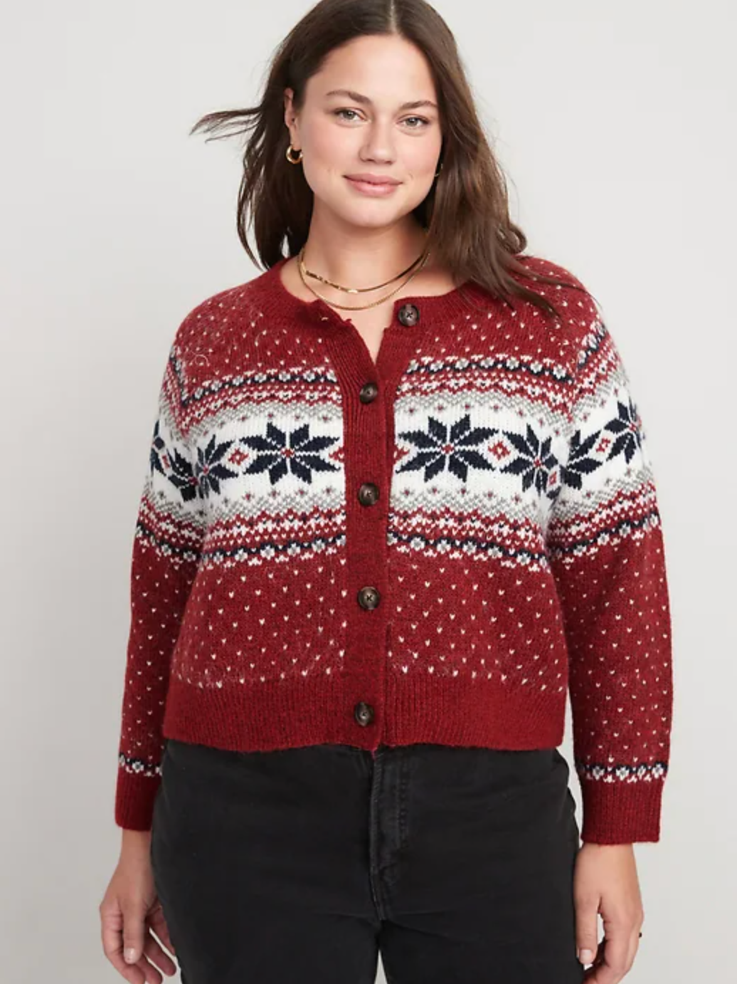 Matching Holiday Fair Isle Cardigan Sweater