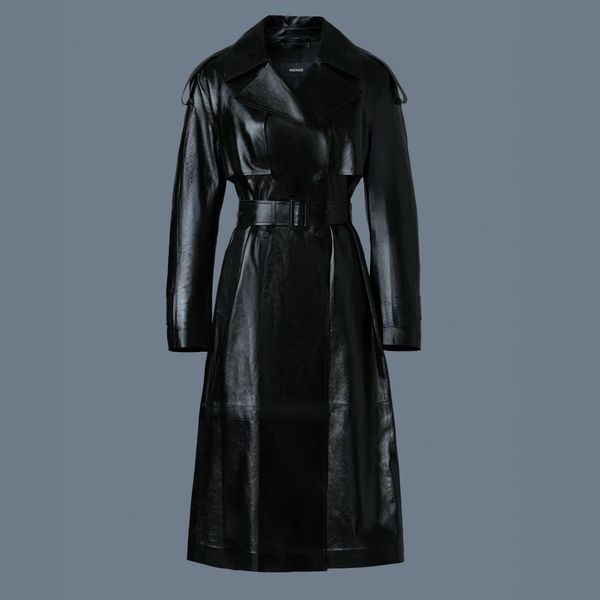 Mackage Carmela Leather Trench with Belt