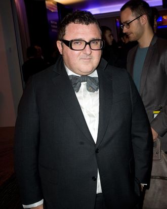 LONDON - NOVEMBER 8: Alber Elbaz, artistic director of Lanvin, attends the cocktail reception of the International Herald Tribune Heritage Luxury Conference at the InterContinental Hotel on November 8, 2010 in London, England. (Photo by Samir Hussein/Getty Images for International Herald Tribune) *** Local Caption *** Alber Elbaz