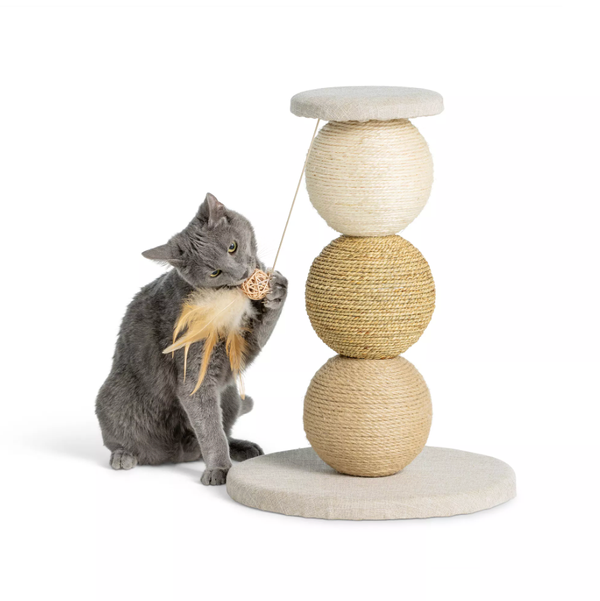 Whisker City 19-in Three Ball Cat Scratching Post