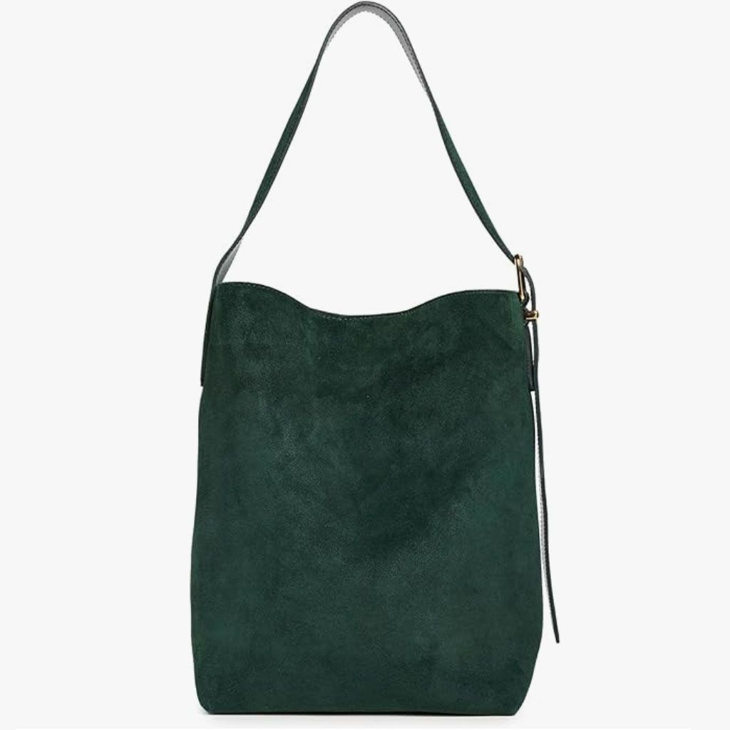 Madewell The Essential Bucket Tote in Suede