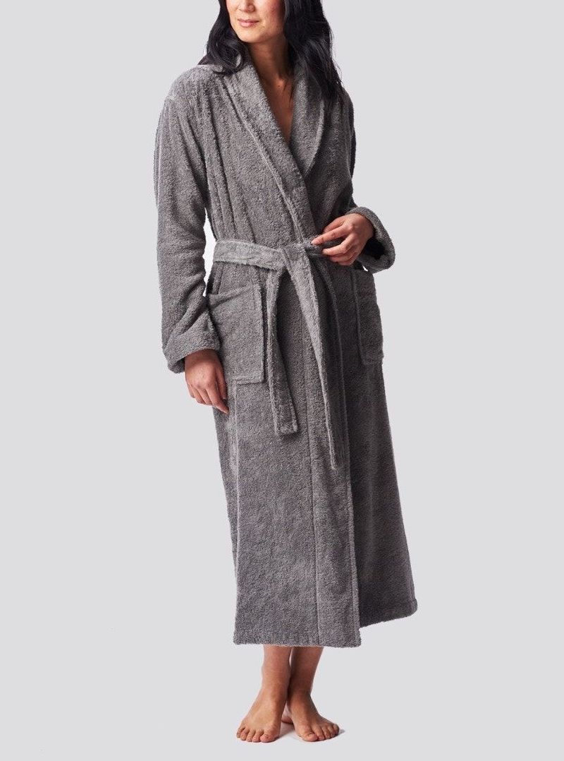 Womens Long Fleece Robes Luxurious Plush Bathrobe Full Length Pajamas Sleepwear 