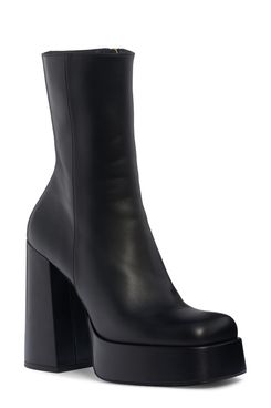 Versace Square Toe Platform Booties