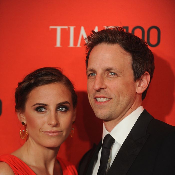 Alexi Ashe and Seth Meyers attend the TIME 100 Gala celebrating TIME'S 100 Most Influential People In The World at Jazz at Lincoln Center on April 24, 2012 in New York City.