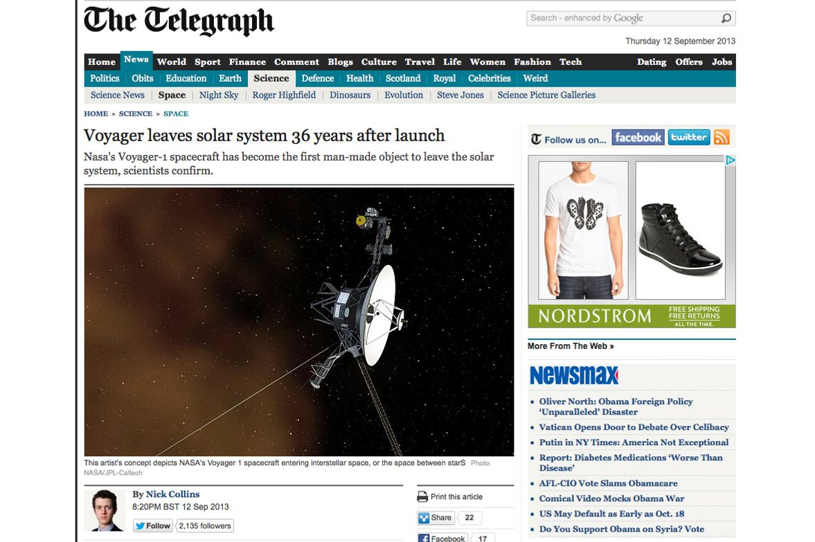 Voyager Has Still Not Left the Solar System, Is Pretty Far Out There ...