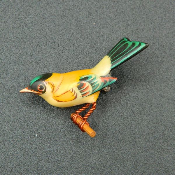 Gypsy Queen Market Takahashi Goldfinch Bird Pin