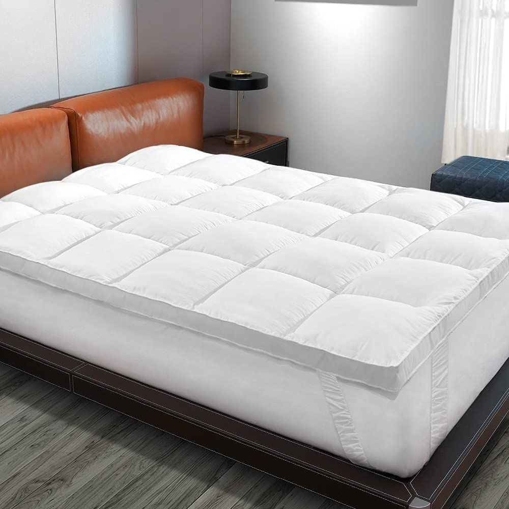 Luxurious Extra Deep Mattress Topper Bed Enhancer All Filling Materials & Size 