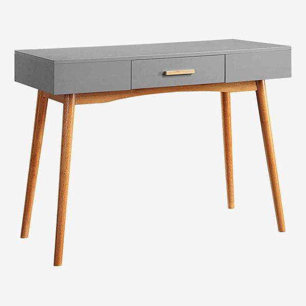 Convenience Concepts Oslo One-Drawer Desk, Gray