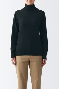 Muji Non-Itchy Washable Turtleneck Sweater
