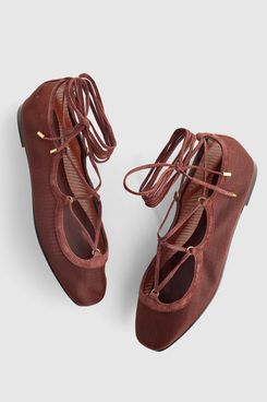 Madewell The Greta Lace-Up Ballet Flat