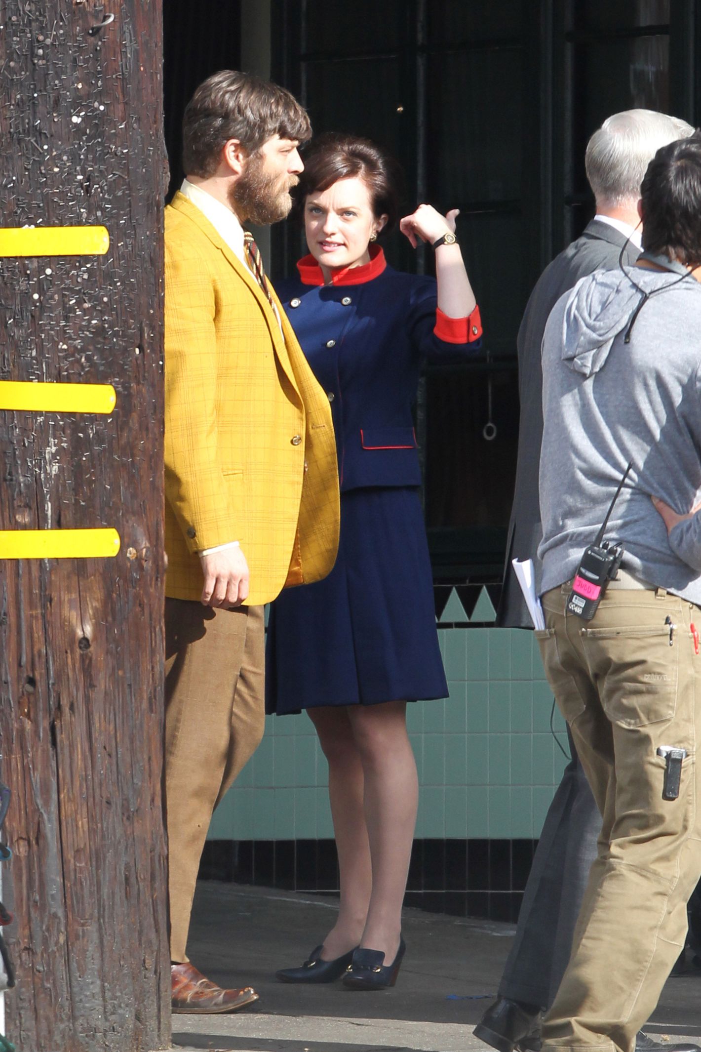 Elisabeth Moss Certainly Looks Good While Filming the New Season of Mad Men