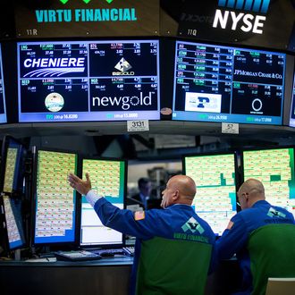 Trading On The Floor Of The NYSE As U.S. Stocks Rise Amid Stronger Job Gains Boost Optimism On Economy